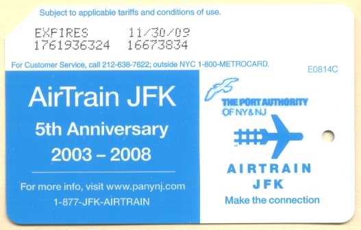 AirTrain JFK 5th Anniversary Metrocard.jpg